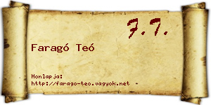 Faragó Teó névjegykártya